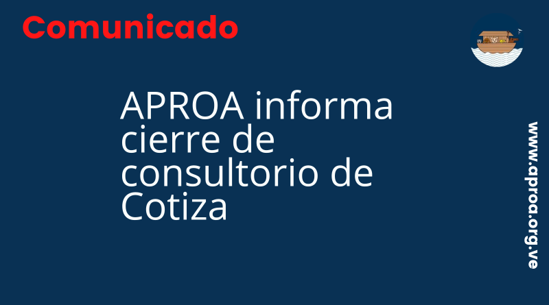 APROA cierra consultorio en Cotiza por riesgo de deslizamiento